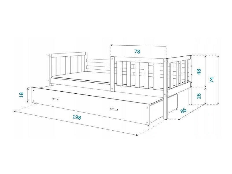Bed Aurora 149 (Wit)