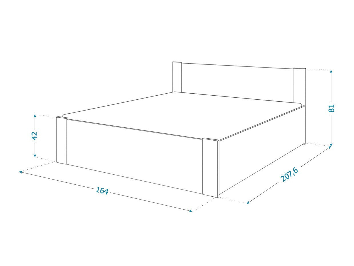 Seng Aurora 155 (Hvid + Fyrretræ)