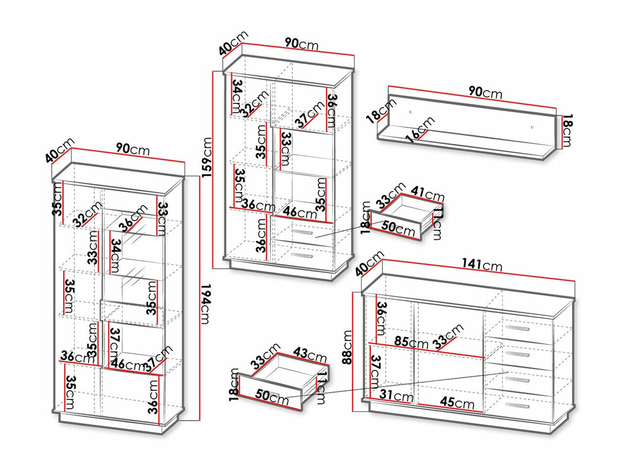 Stuemøbelsæt Tenodeu 116