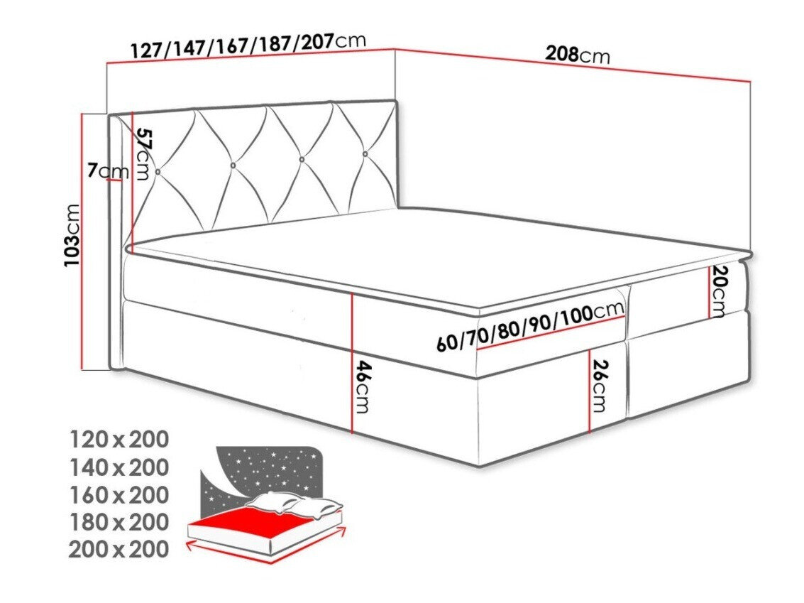 Boxspring Litus (Mono 244)