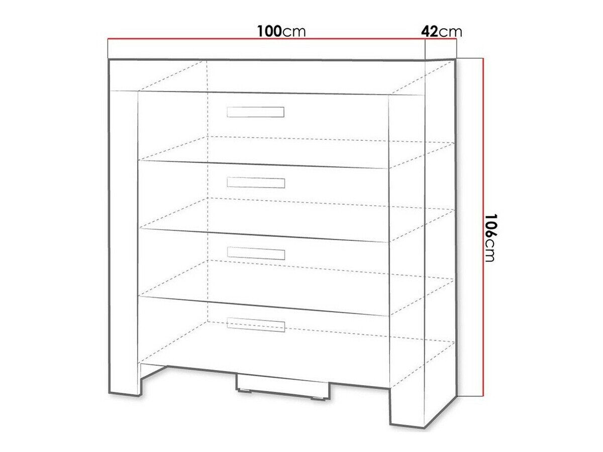 Kommode Melfeli 106 (Sonoma eg)