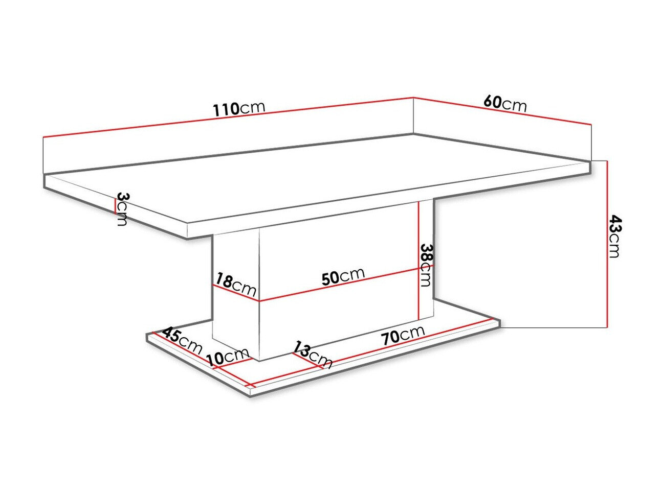 Salontafel Tucson 148 (Lefkas eik)