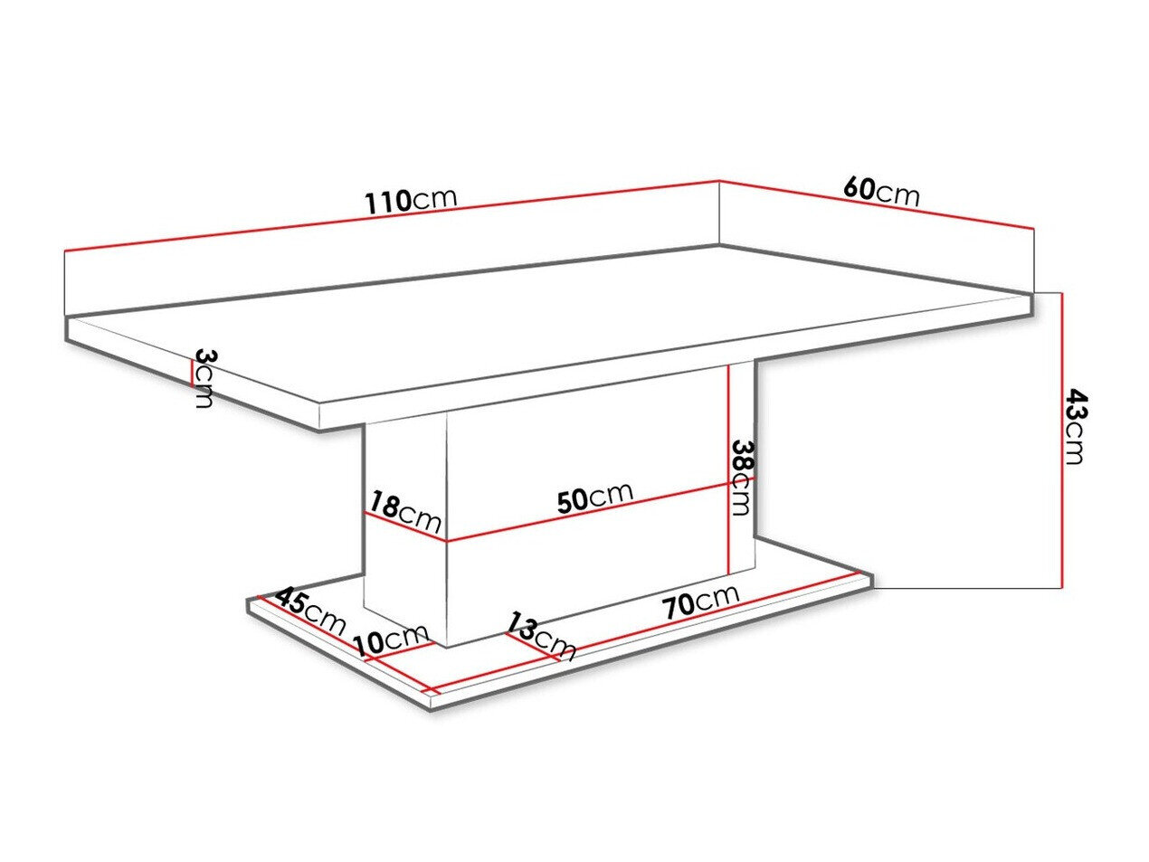 Salontafel Tucson 148 (Wit)