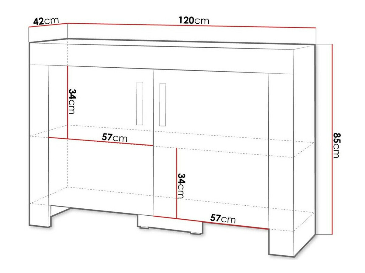 Dressoir Melfeli 109 (Sonoma eik)