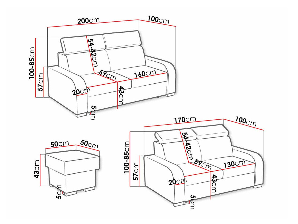 Polstret møbelsæt Ovos I (Crown 18)
