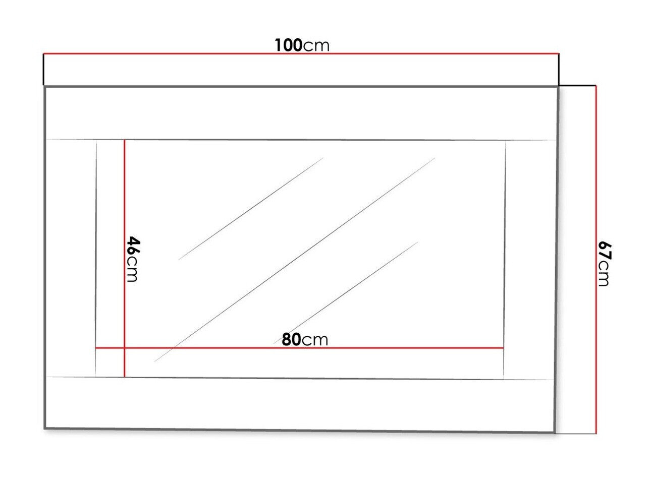 Spejl Melfeli 117 (Sonoma eg)