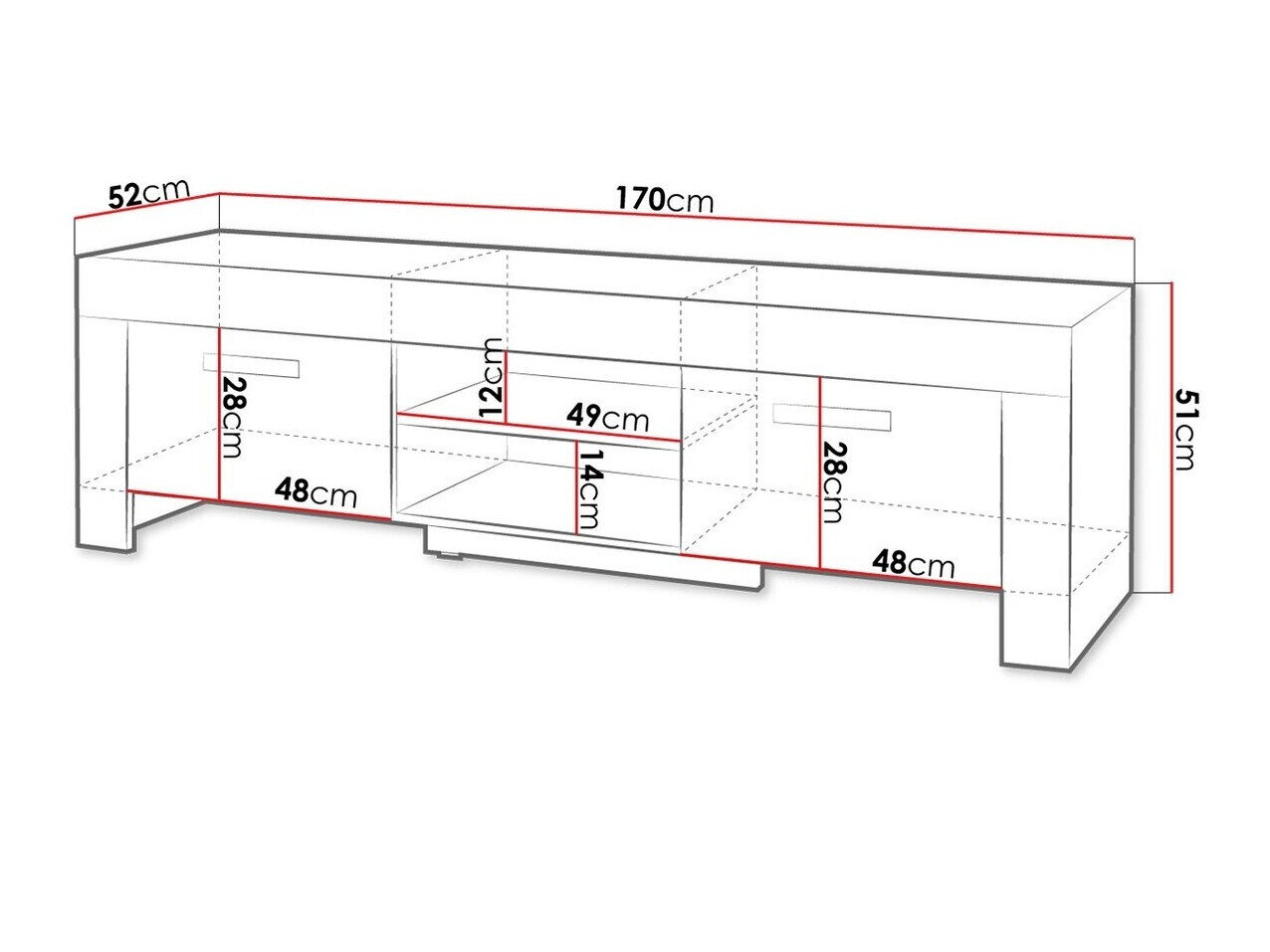 TV-bord Melfeli 111 (Sonoma eg)