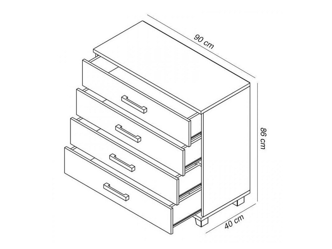 Kommode Cirevau 136 (Wenge)