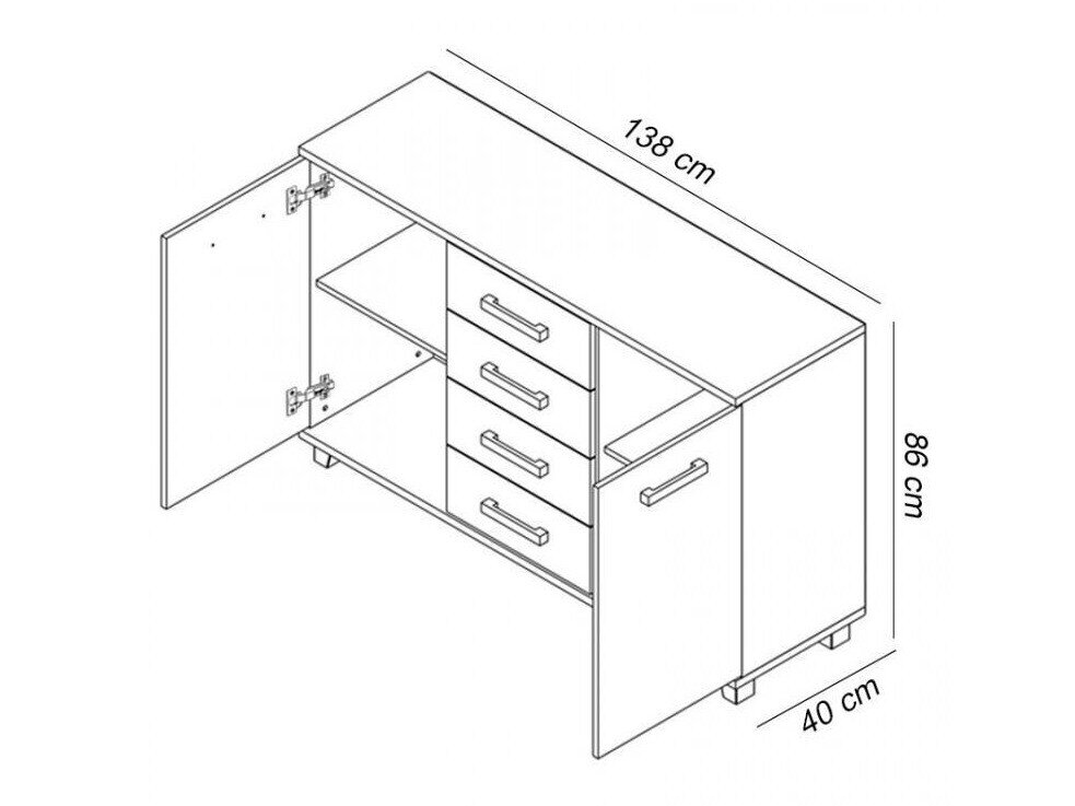 Kommode Cirevau 137 (Wenge)