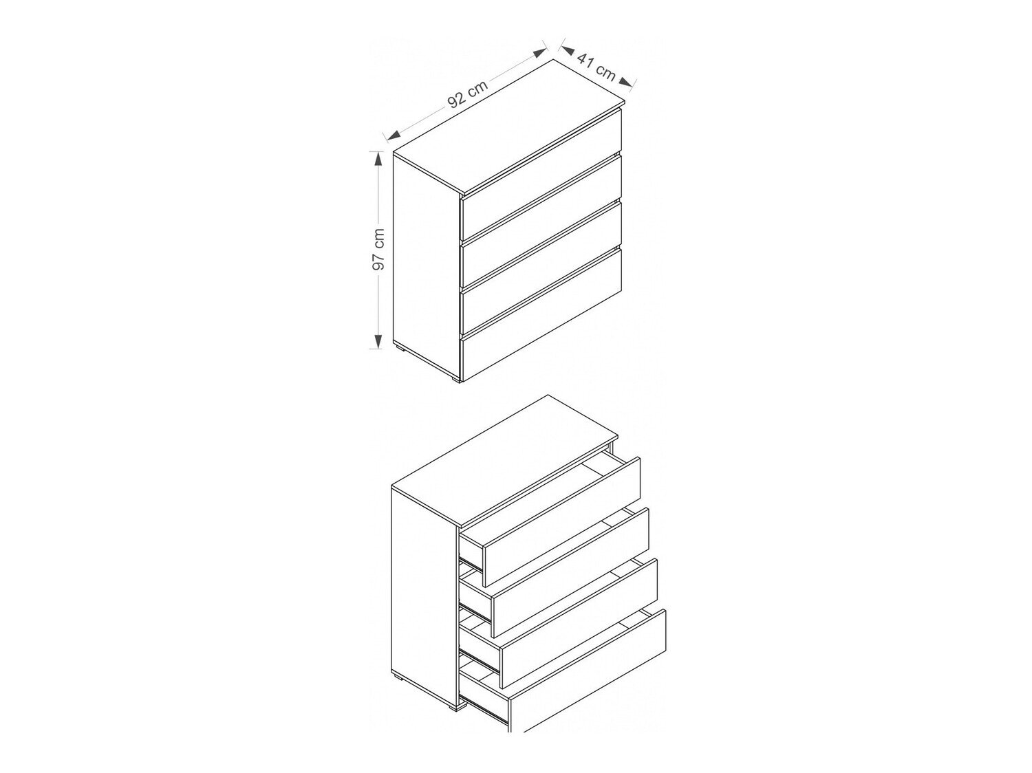 Ladekast Cirdora 103 (Wit)