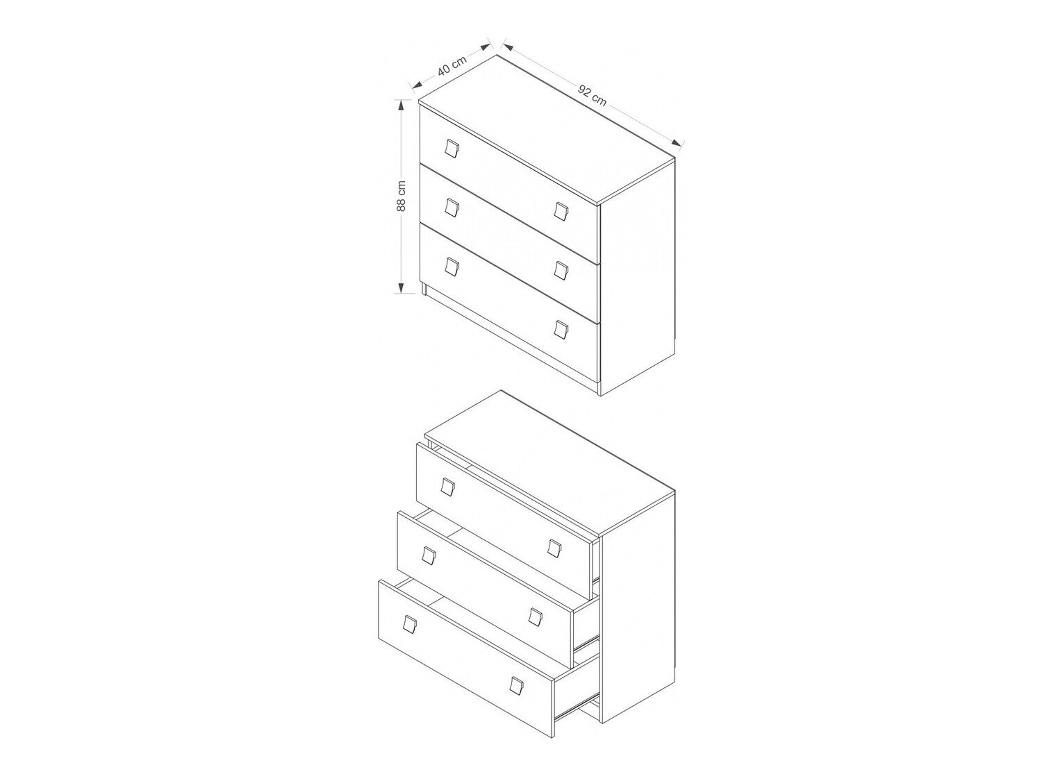 Ladekast Murrieta 109 (Wit + Glans Paars)