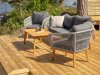 Buiten meubilair set Dallas 661 (Grijs + Acacia)