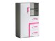 Ladekast Levtala 106 (Antraciet + Wit + Roze)
