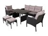 Aiamööblikomplekt Dallas 2473 (Must + Hall)