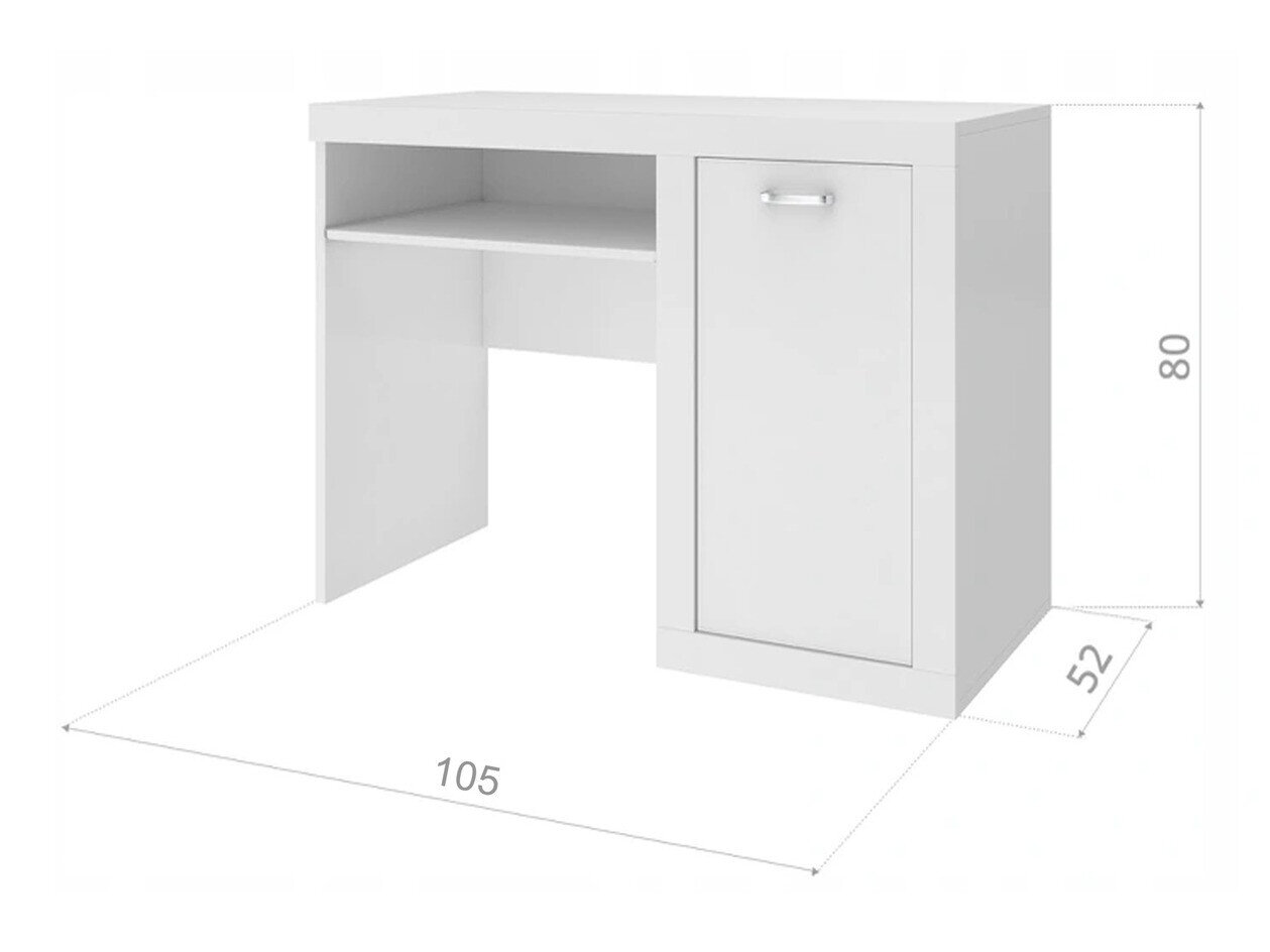 Bureau Tentive 102 (Wit + Sonoma eik)