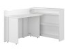 Hjørneskrivebord Concept Pro Lenart (Hvid + Glansfuld hvid)