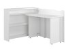 Hjørneskrivebord Concept Pro Lenart (Hvid + Glansfuld hvid)