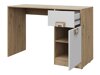 Bureau Balvire 110 (Licht eiken + Wit + Turquoise)