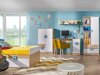 Bureau Balvire 110 (Licht eiken + Wit + Turquoise)