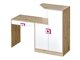 Bureau Balvire 111 (Licht eiken + Wit + Roze)