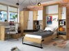 Bureau Mirelbu 109 (Artisan eiken + Glanzend wit + Grijs)