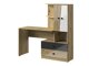 Bureau Mirelbu 110 (Artisan eiken + Glanzend wit + Glanzend zwart)