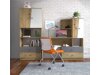 Bureau Mirelbu 110 (Artisan eiken + Glanzend wit + Glanzend zwart)
