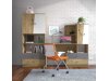 Bureau Mirelbu 110 (Artisan eiken + Glanzend wit + Grijs met glans)