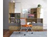 Bureau Mirelbu 110 (Artisan eiken + Glanzend wit)