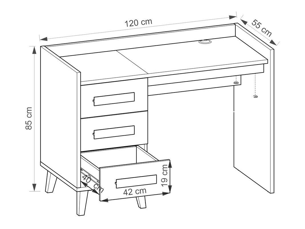Skrivebord Oderevu 107