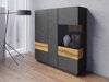Aparador Livlore 106 (Madera gris + Roble wotan)