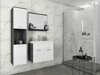 Badkamerset Sarasota 122 (Matera grijs + Glanzend wit)