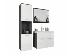 Badkamerset Sarasota 122 (Matera grijs + Glanzend wit)
