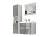 Badkamerset Sarasota 122 (Wit + Grijs met glans)