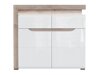 Ladekast Revelmi 102 (Eiken + Glanzend wit)