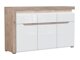 Ladekast Revelmi 103 (Eiken + Glanzend wit)