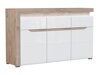 Ladekast Revelmi 103 (Eiken + Glanzend wit)