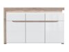 Ladekast Revelmi 103 (Eiken + Glanzend wit)