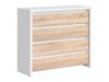 Ladekast Nolroma 105 (Wit + Sonoma eik)