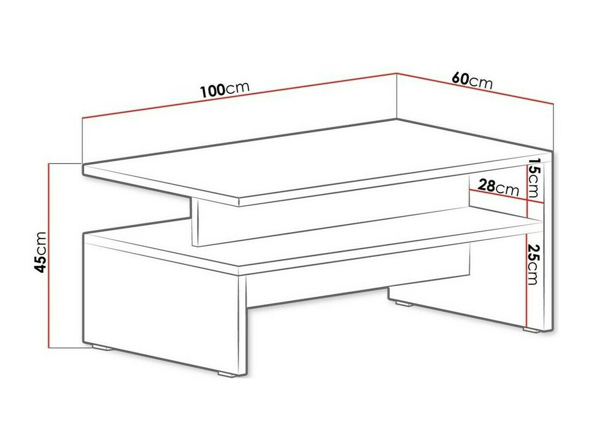 Măsuță de cafea Serodeu 103 (Nuc + Maro închis)