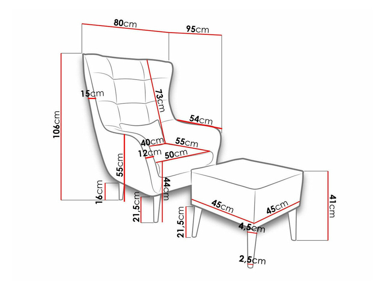Lænestol Comfivo Ulmus II (Kronos 02)