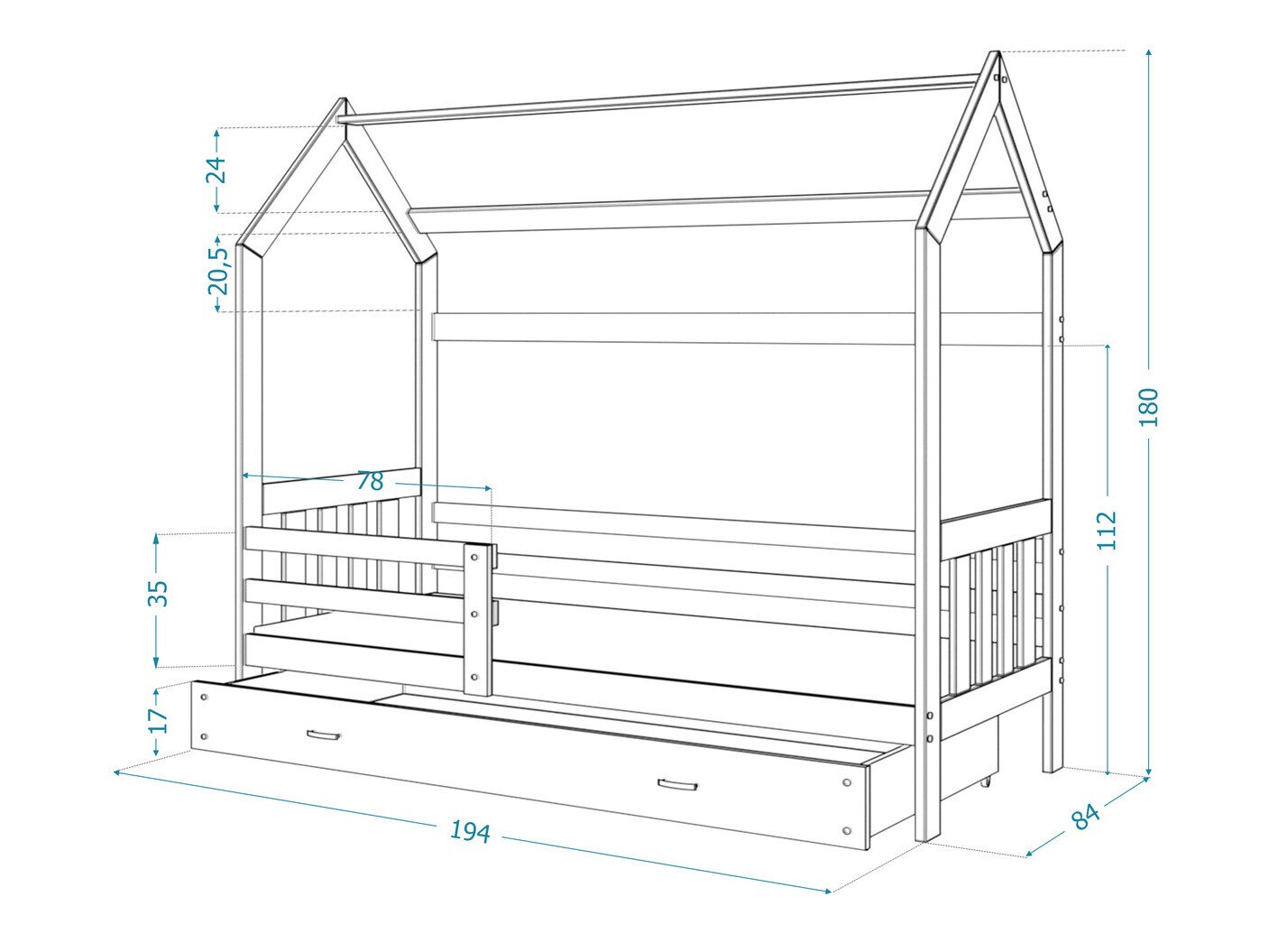 Bed Aurora 123 (Wit)