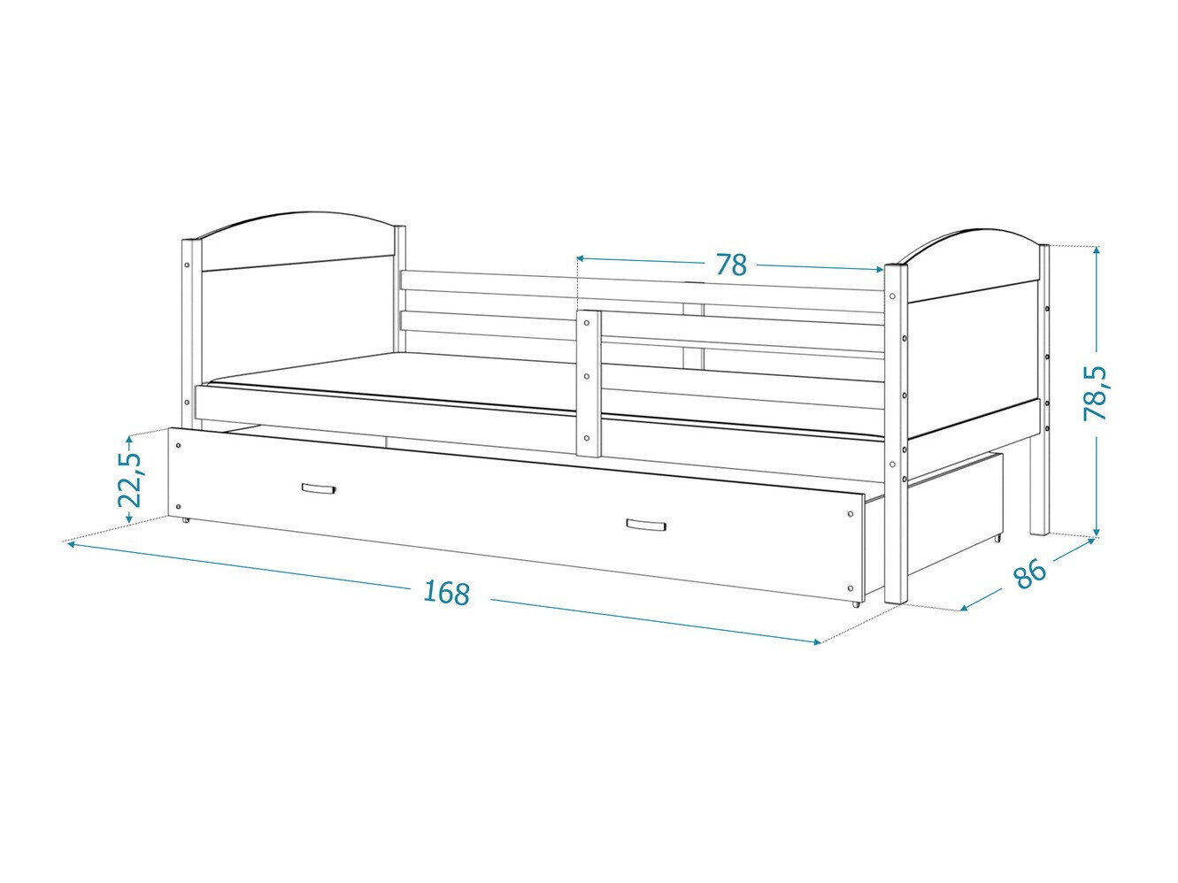 Bed Aurora 127 (Wit)