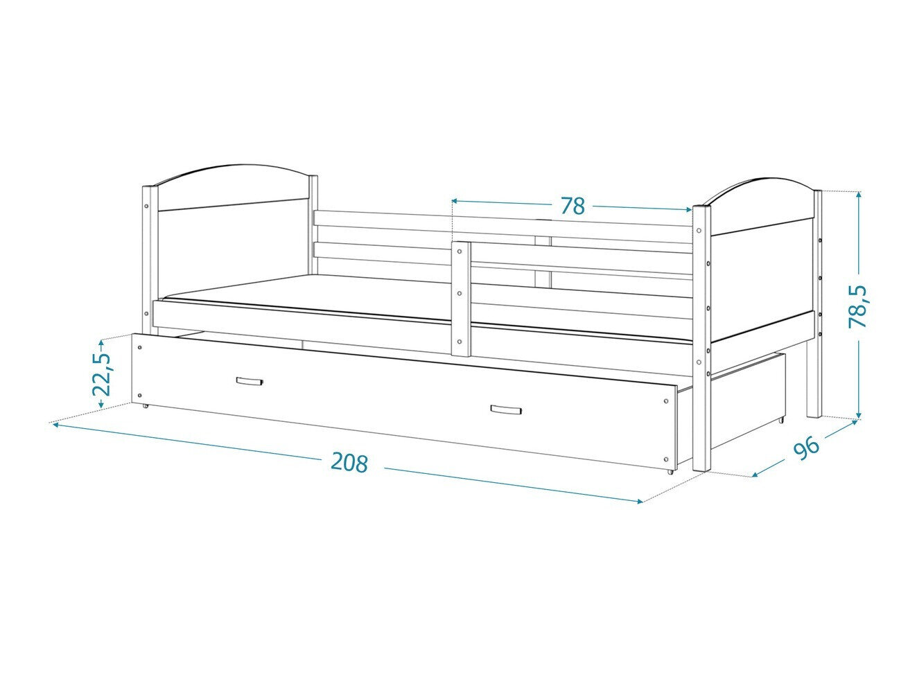 Bed Aurora 129 (Wit)