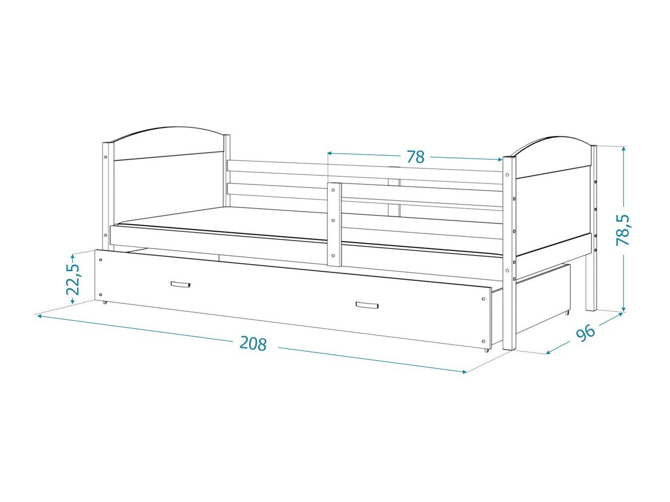 Bed Aurora 129 (Wit)