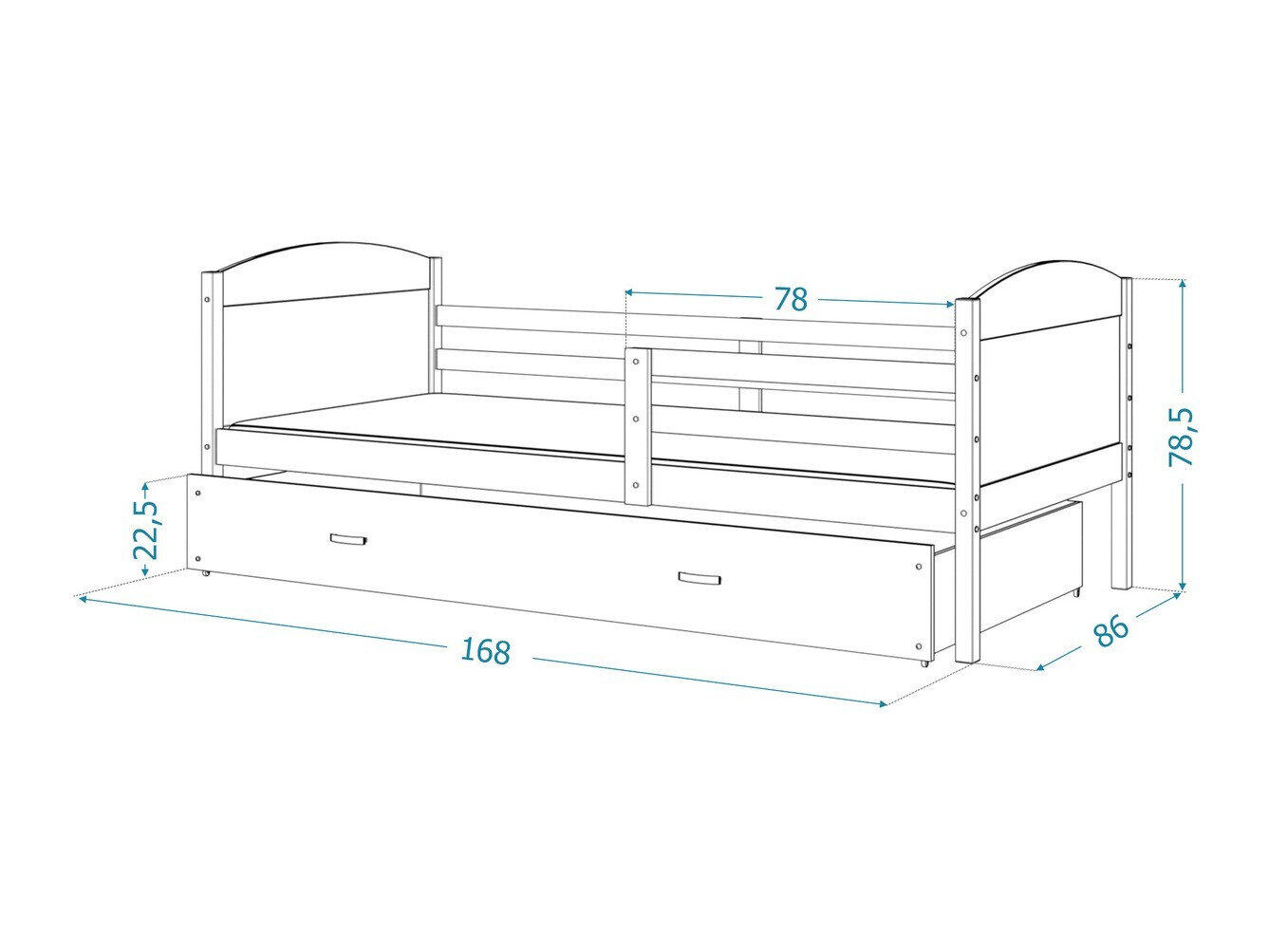 Seng Aurora 127 (Hvid)