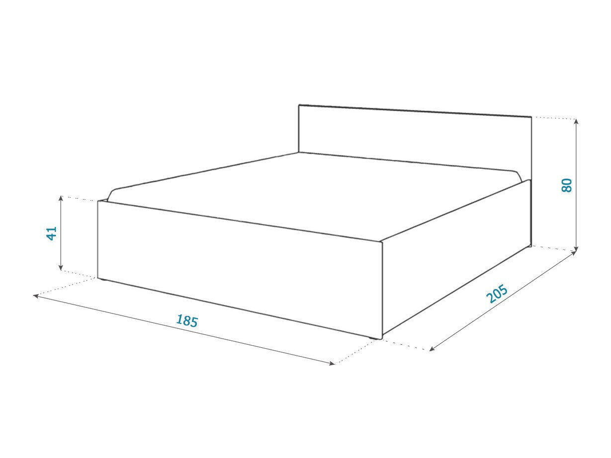 Seng Aurora 145 (Hvid + Grå)