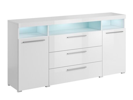 Kommode Torvire 109 (Hvid + Glansfuld hvid)