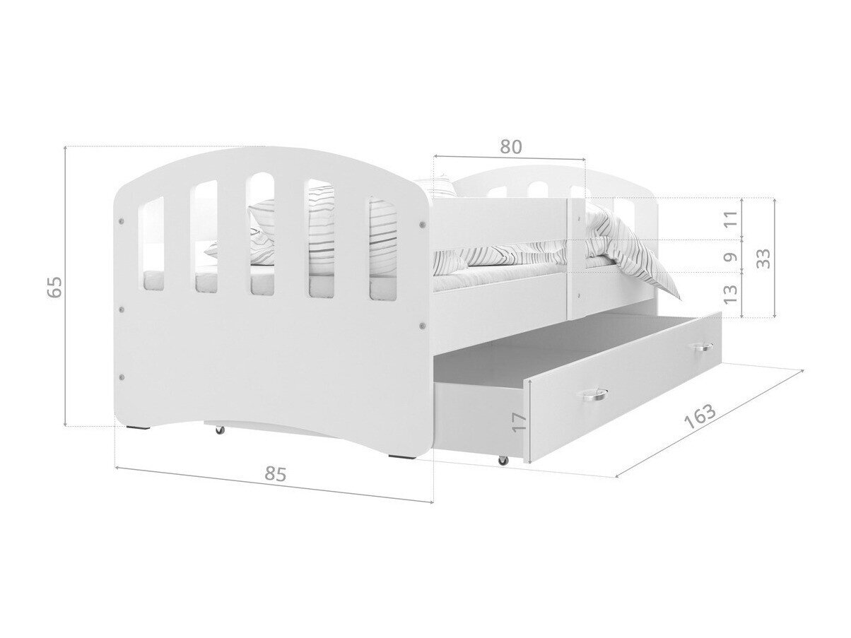 Bed Aurora 133 (Wit)