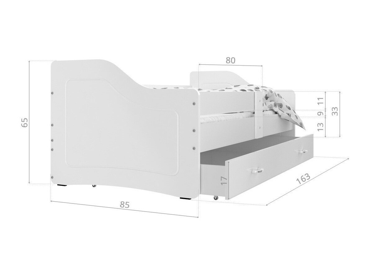 Seng Aurora 136 (Grå)